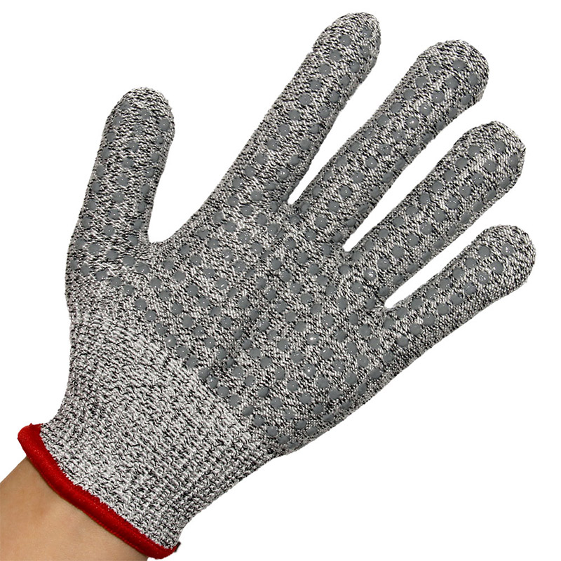 HPPE防切割點硅膠防滑手套